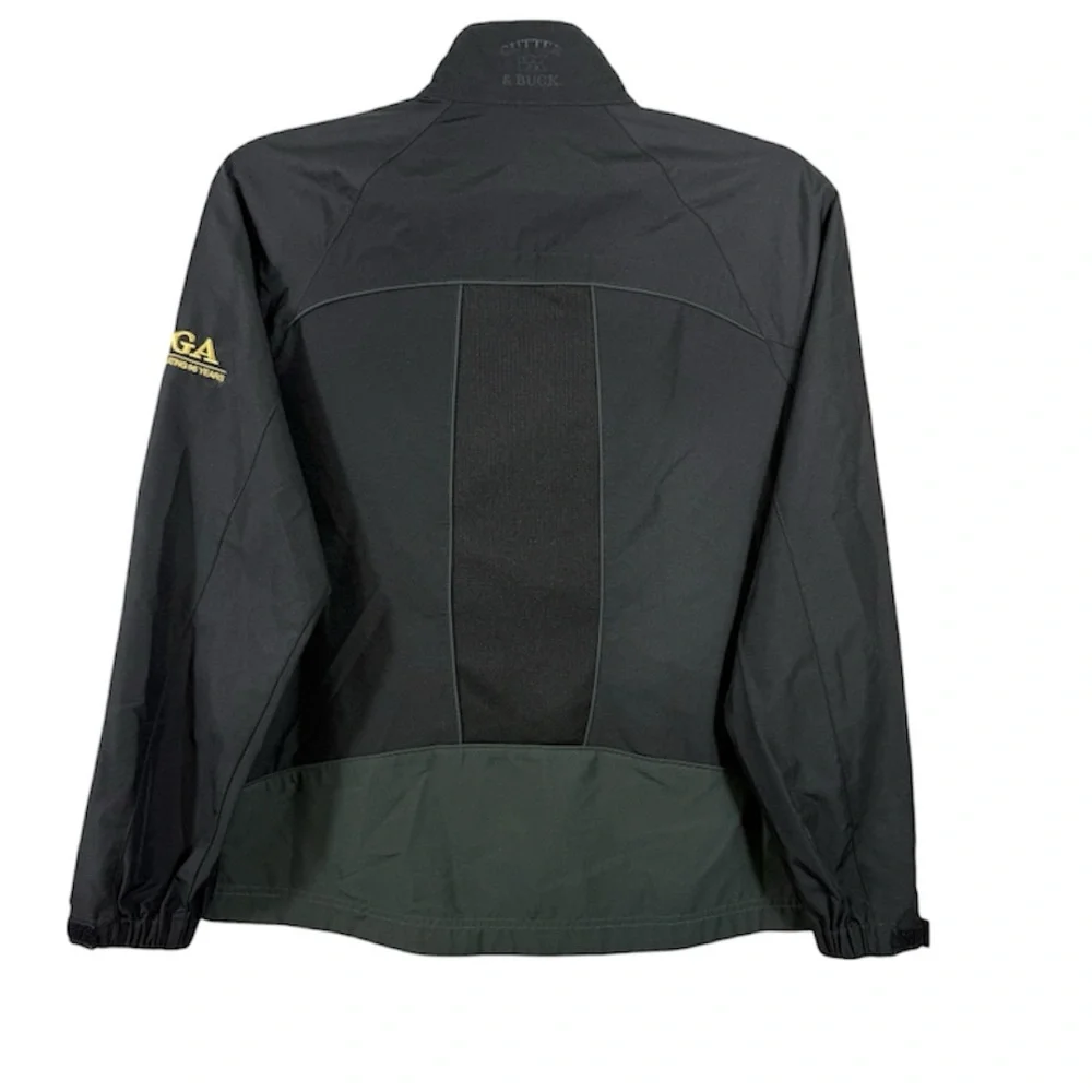Cutter & Buck WeatherTec PGA Championship Golf Jacket Mens M Black Full Zip